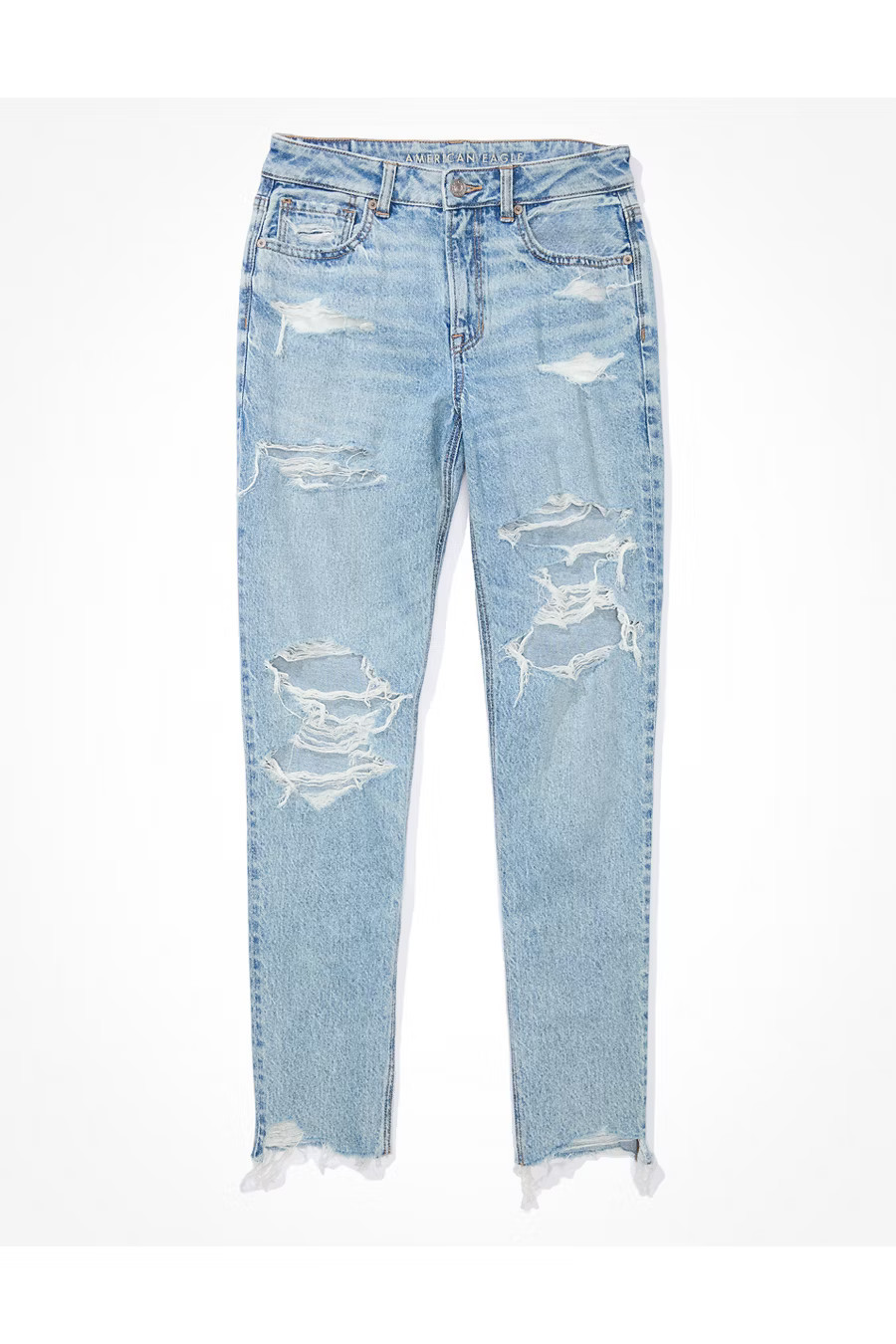 AE Strigid Ripped Mom Jean | American Eagle Outfitters (US & CA)