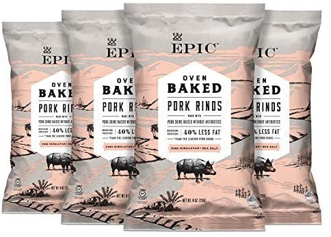 Amazon.com: Epic Artisanal Oven Baked Pork Rinds, Pink Himalayan Sea Salt, 2.5 oz, 4 ct | Amazon (US)