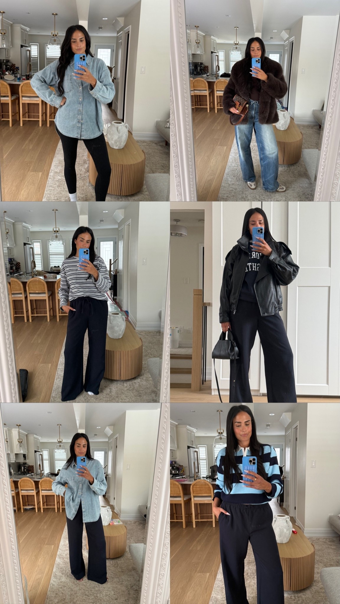 Casual outfits I’ve worn recently. 
-wearing a medium tall in the lodge pant
-medium in the striped shirt
-medium in the denim shirt
-medium in the striped polo
-medium leather jacket
-size 28 in the jeans
-size 6 in the black leggings
-size medium in the long white sleeve shirt
-small brown, long sleeve top
-fur jacket is no longer available


#LTKstyletip #LTKsummer #LTKcanada
