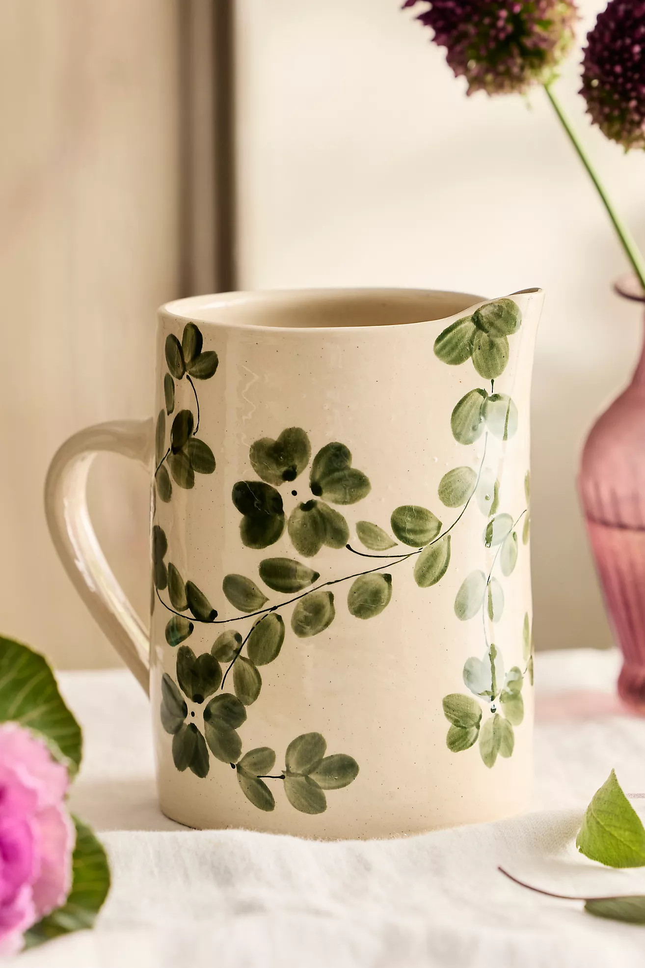 Clover Stoneware Pitcher | Anthropologie (US)