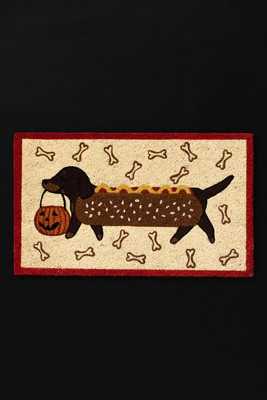 Dachshund Hot Dog Coir Doormat | Anthropologie (US)