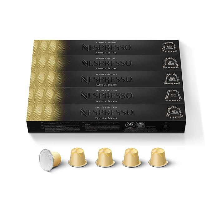 Nespresso Capsules OriginalLine, Vanilla Éclair, Mild Roast Espresso Coffee, 50 Count Espresso C... | Amazon (US)