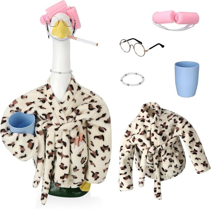 Porch Goose Statue Outfits Set Porch Goose Clothes with Wide Hat Costumes for 23" Plastic Statue ... | Amazon (US)