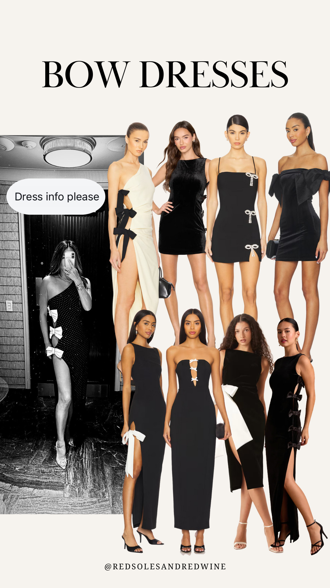 Bow dresses I Love! Perfect for NYE, date night and holiday parties 

 #LTKHoliday