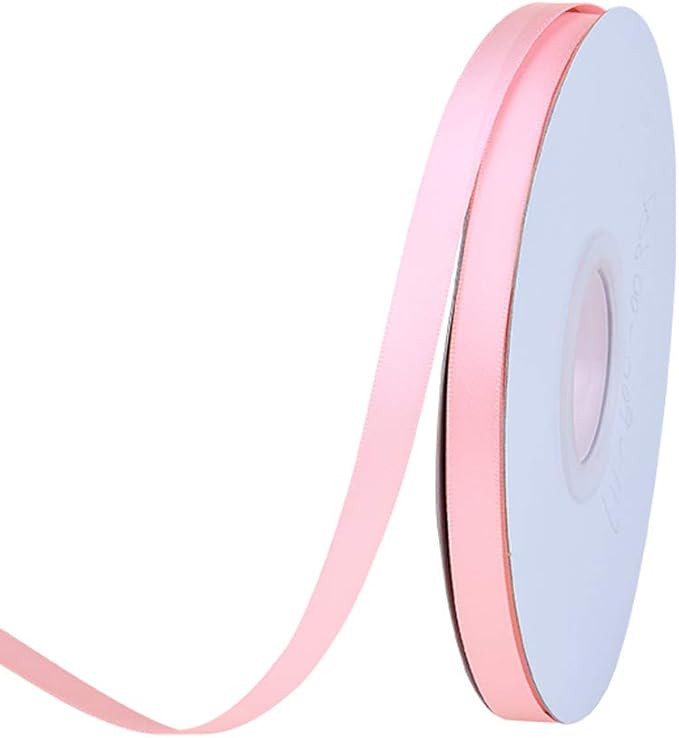 Ribest 3/8 inch 50 Yards Solid Double Face Satin Ribbon Per Roll for DIY Hair Accessories Scrapbo... | Amazon (US)