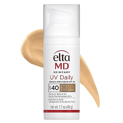 EltaMD UV Daily Tinted Sunscreen with Zinc Oxide, SPF 40 Face Sunscreen Moisturizer, Helps Hydrat... | Amazon (US)