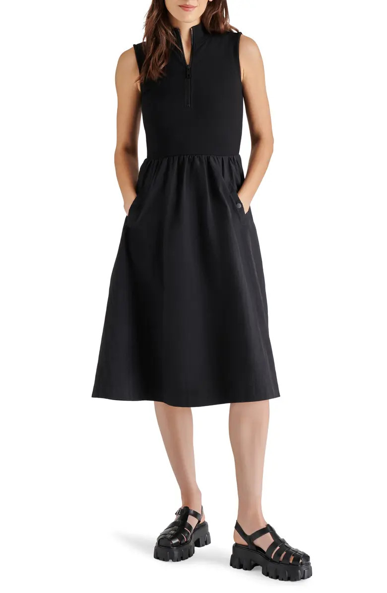 Berlin Sleeveless Half-Zip A-Line Dress | Nordstrom