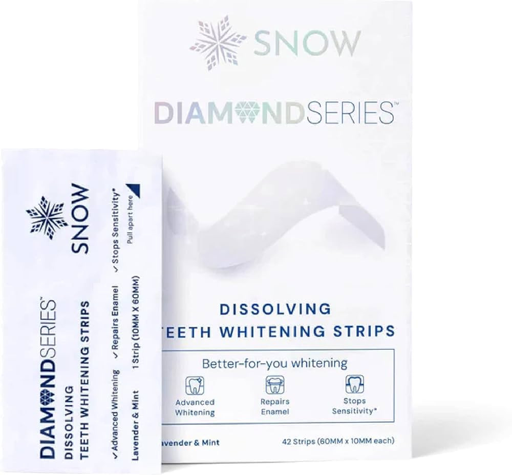 SNOW Diamond Teeth Whitening Strips | Gentle & Enamel Safe White Strips for Teeth Whitening | at-... | Amazon (US)