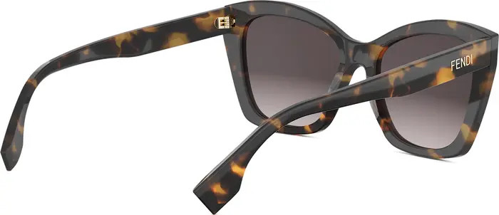 'Fendi Lettering 55mm Gradient Square Sunglasses | Nordstrom