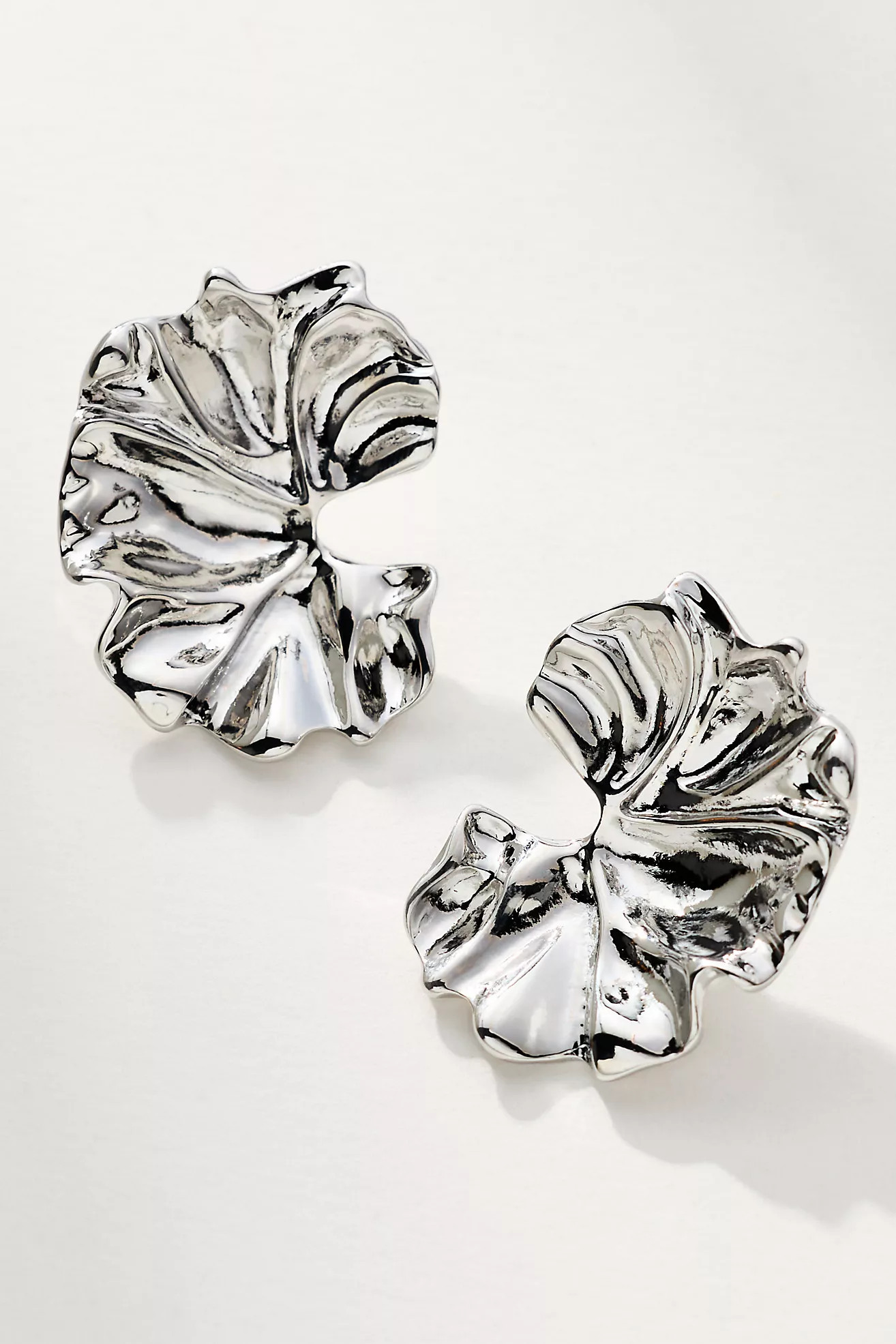 Metal Fluttered Post Earrings | Anthropologie (US)