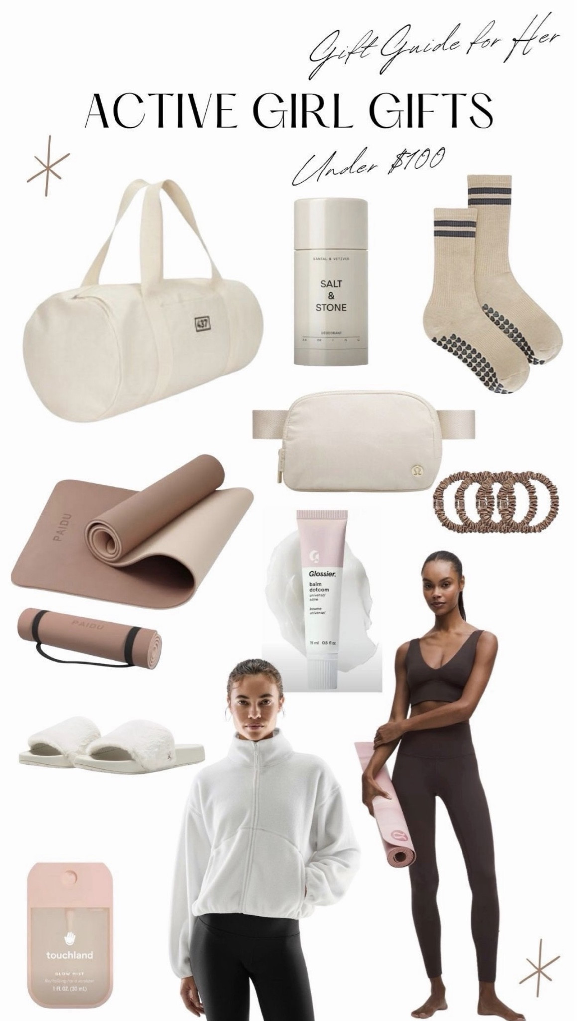 Gifts for an active girl! Perfect for anyone who likes to stay active or starts a new resolution in the new year (under $100)
#active #gift #gifts #giftsforher #under100 #giftsunder100 #workout #slippers #yogamat #deodorant #socks #gripsocks #fleece #yogapants #leggins #lipnalm #lukulemon #hairtie 


#LTKHoliday #LTKFindsUnder100 #LTKGiftGuide

#LTKGiftGuide #LTKHoliday #LTKFindsUnder100