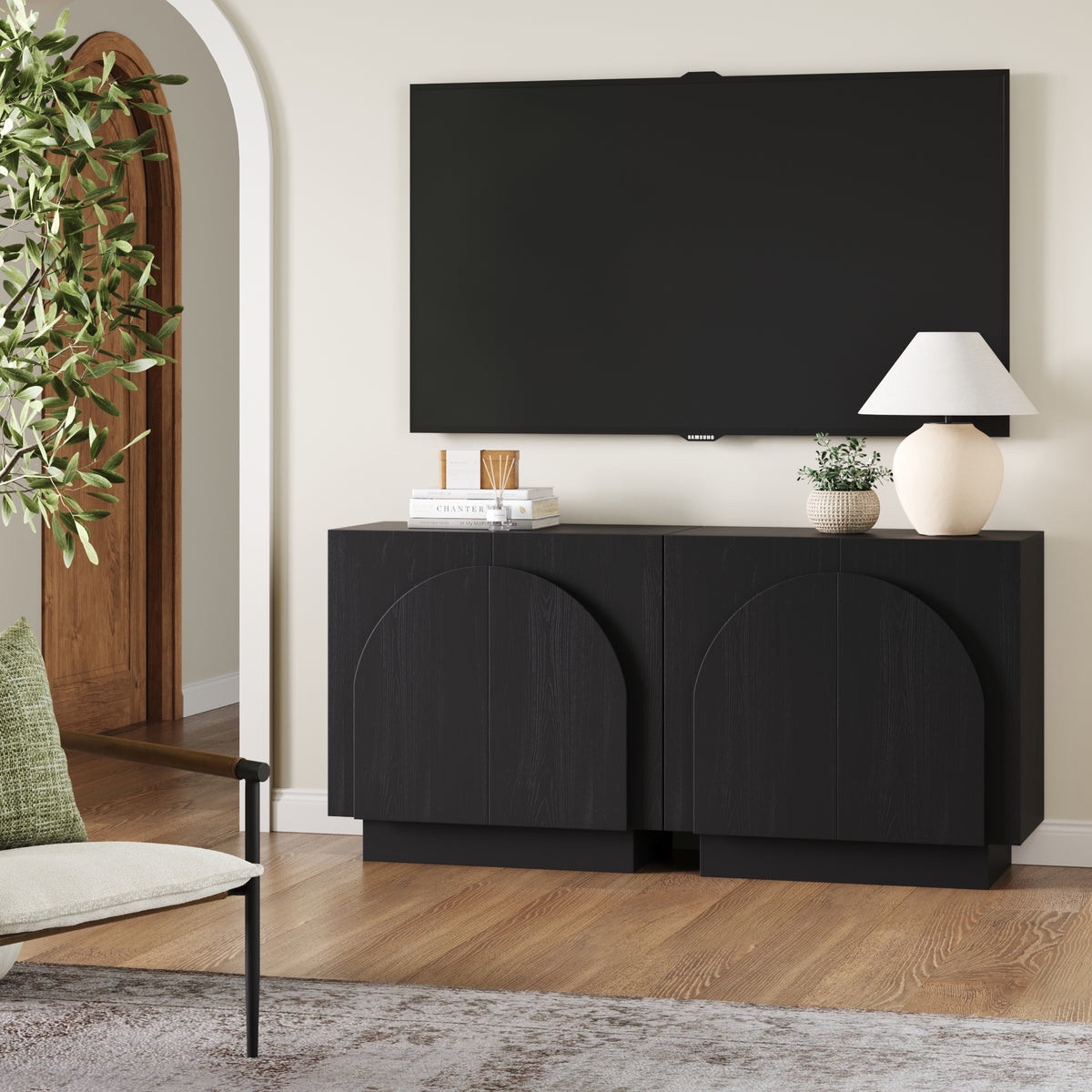 Arched Black Tv Console

We love this Tv console by Nathan James. It comes in different sizes and works as a TV stand, console and much more  

#LTKStyleTip #LTKU #LTKHome