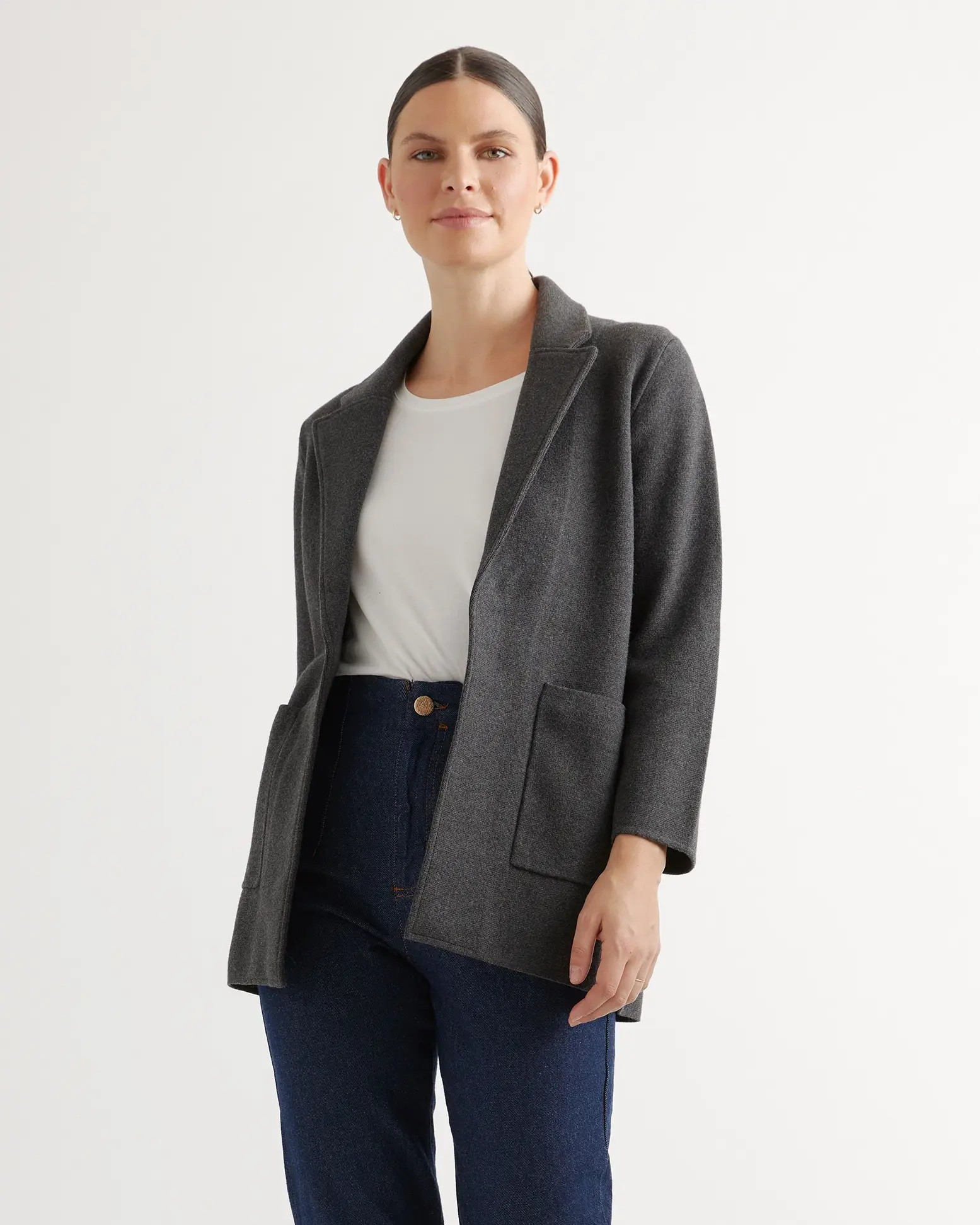 100% Organic Cotton Knit Blazer | Quince