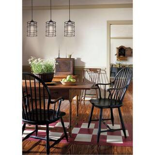 Westinghouse 1-Light Oil Rubbed Bronze Adjustable Mini Pendant with Metal Cage Shade 6100600 - Th... | The Home Depot