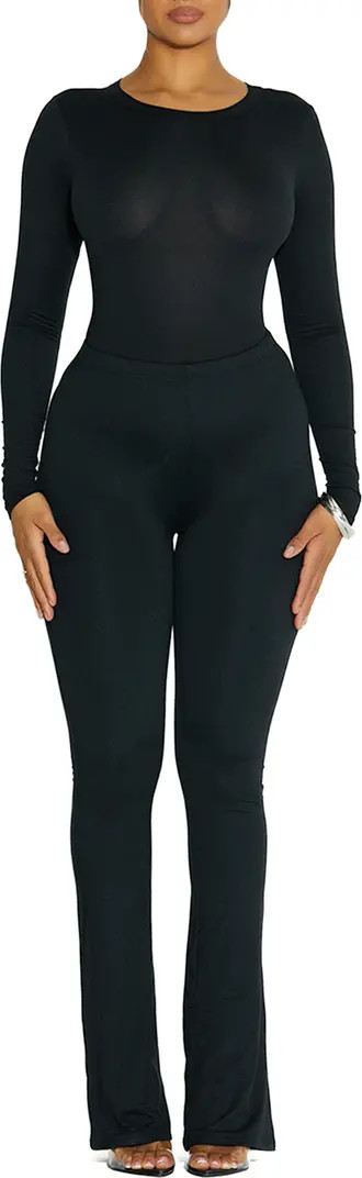 x BARE Crewneck Long Sleeve Bodysuit | Nordstrom