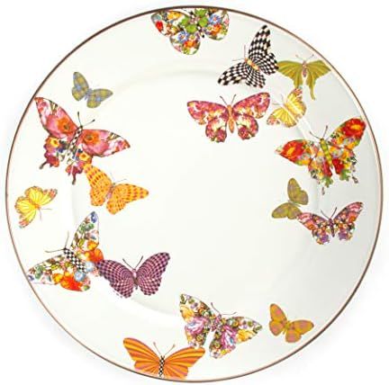MacKenzie-Childs Butterfly Garden Single Charger Plate 12-inch, Housewarming Presents for New Home,  | Amazon (US)
