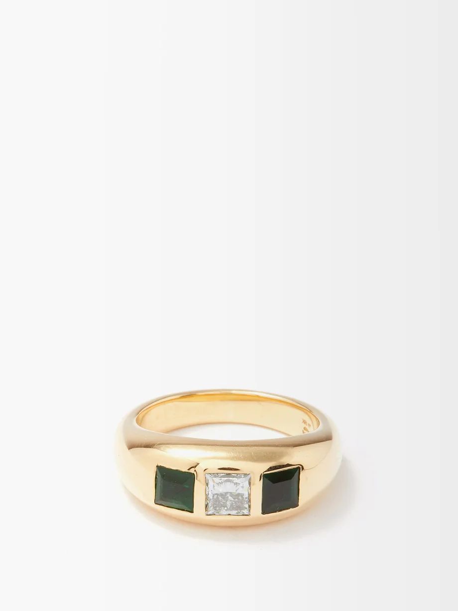 Diamond, emerald & 18kt gold ring | Jade Jagger | Matches (US)