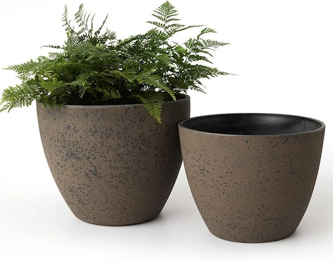LA JOLIE MUSE Flower Pots Outdoor Indoor Garden Planters, Plant Containers with Drain Hole, New I... | Amazon (US)