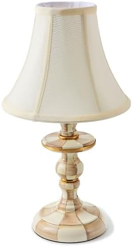 MACKENZIE-CHILDS Candlestick Lamp, Decorative Living Room and Bedroom Lamp, Brown-and-White Mocha... | Amazon (US)