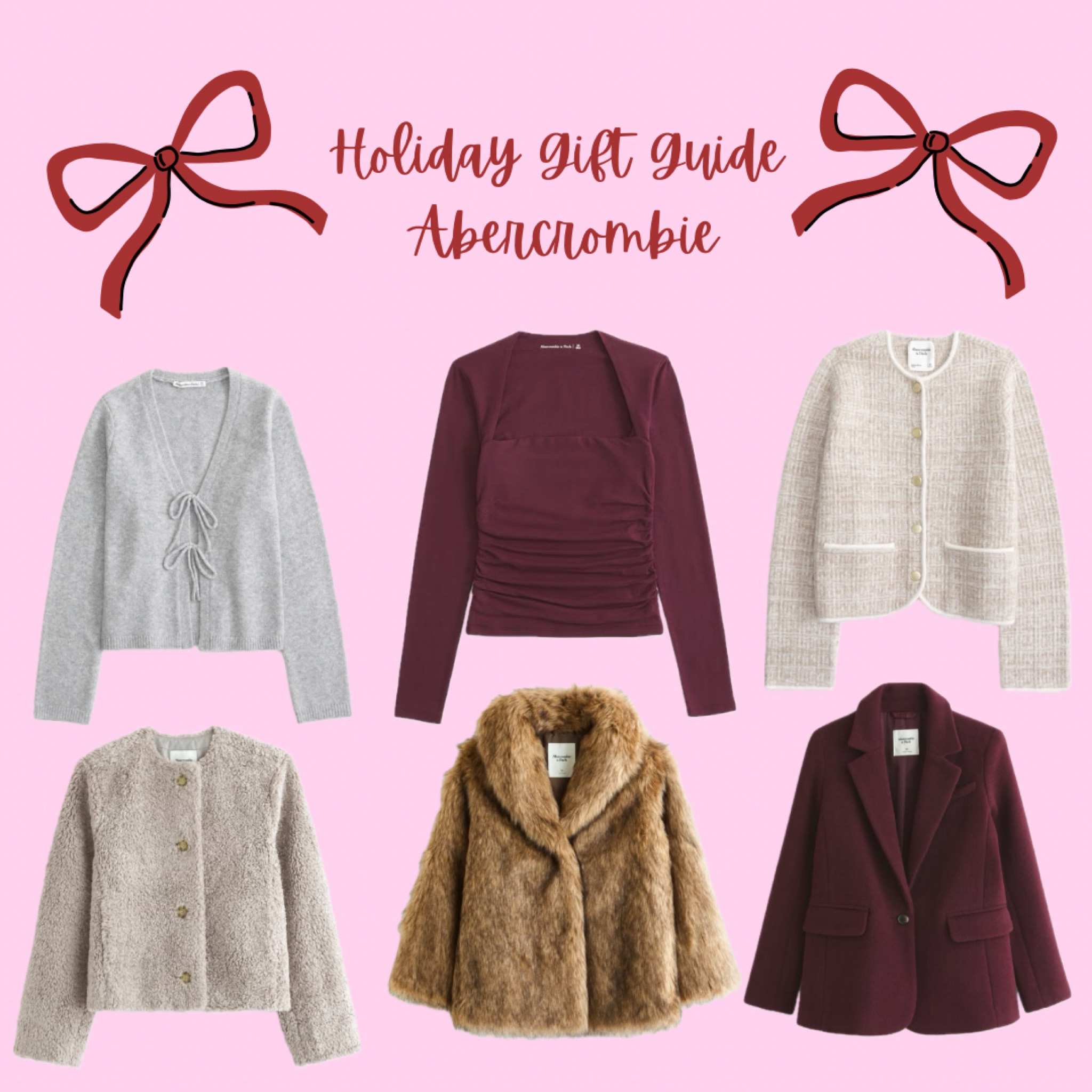 Some of my favorite pieces online at Abercrombie right now! Any of these would make the perfect holiday gift for the more traditional/classic style fashion girl in your life! 

#LTKGiftGuide #LTKHoliday #LTKStyleTip