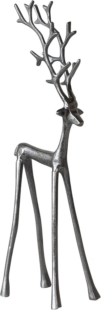 Creative Co-Op Thin Shaped Cast Aluminum Reindeer, Gunmetal Finish | Amazon (US)