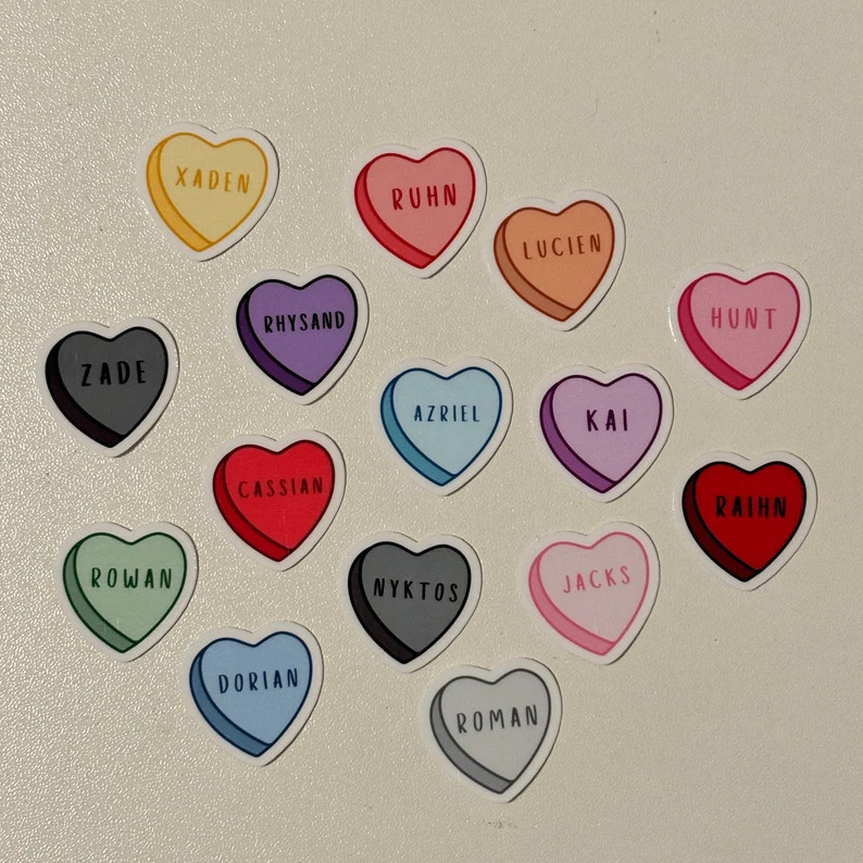 Book Boyfriend Conversation Heart Stickers | Etsy (US)