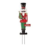 Glitzhome GH30555 Christmas Yard Signs Decorations Outdoor Metal Nutcracker Garden Stakes for Xmas H | Amazon (US)