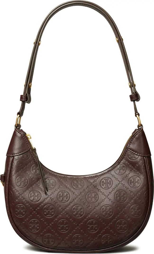 T-Monogram Embossed Crescent Shoulder Bag | Nordstrom