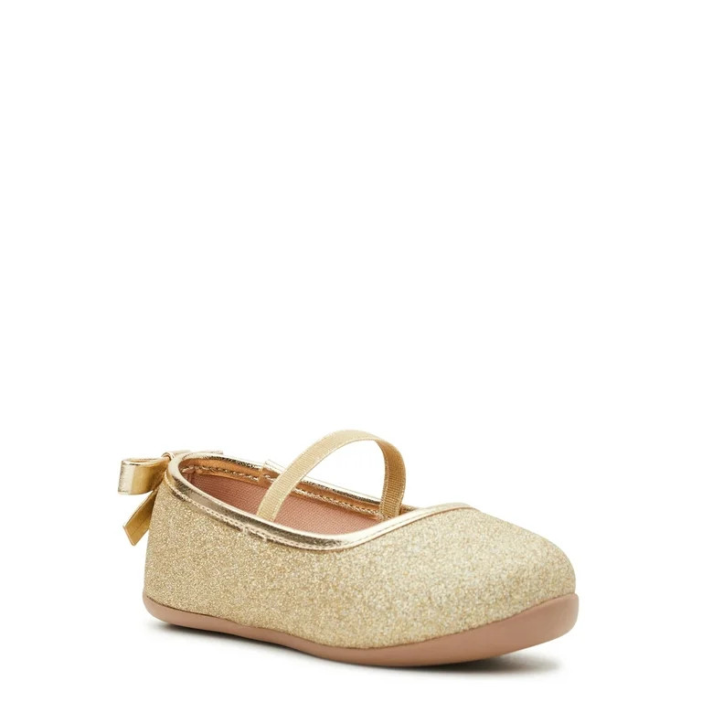 Wonder Nation Baby Girl Ballet Flat Shoes, Sizes 2-6 | Walmart (US)