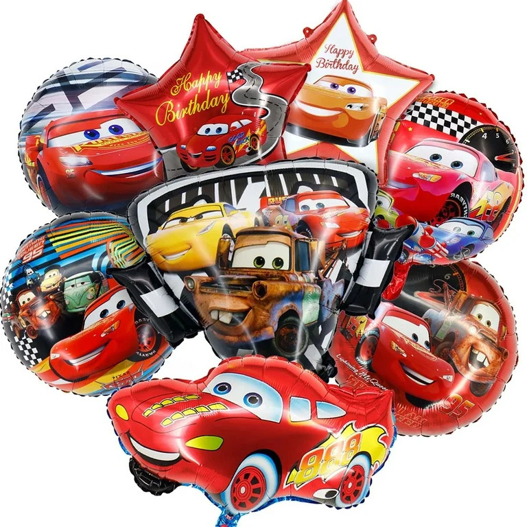 8PCS Red Character Aluminum Foil Balloon Set, Birthday Decorations for Boys and Girls | Walmart (US)
