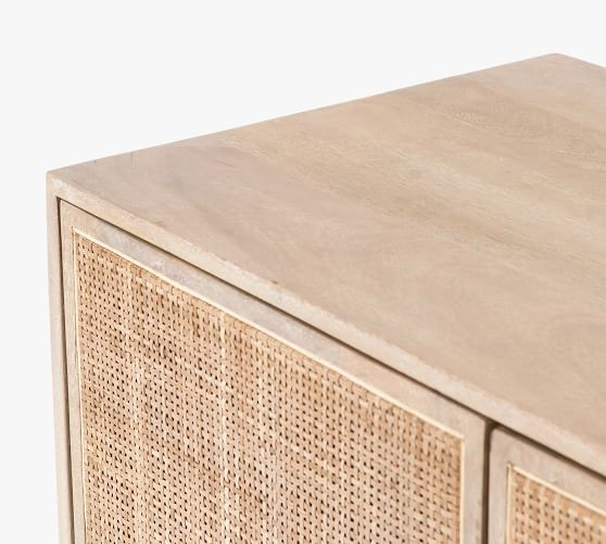 Dolores 72" Cane Console Table | Pottery Barn (US)
