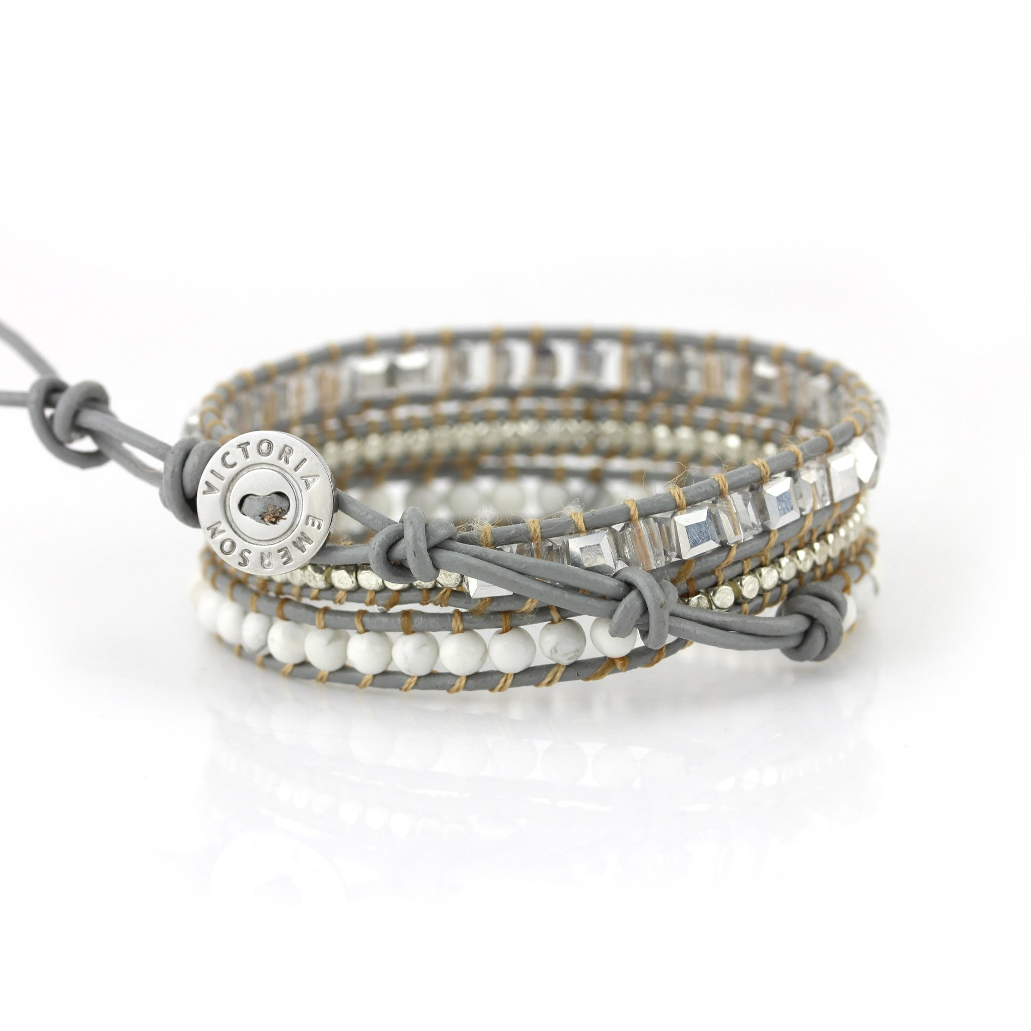 Emerald Cut Silver Dorado on Gray | Victoria Emerson