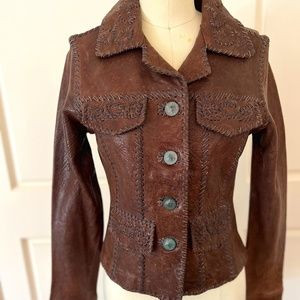 Original one of a kind handcrafted leather jacket. size 6 small/medium. | Poshmark