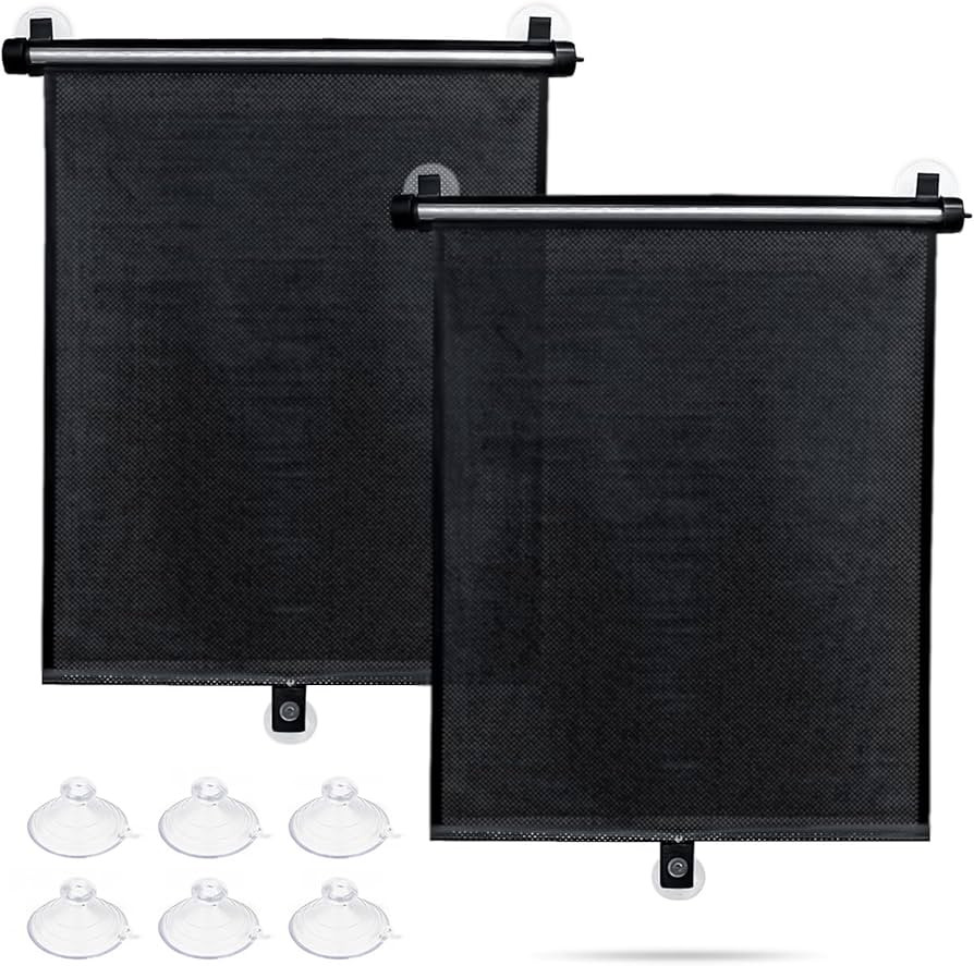 Sfee Car Window Shade for Side Windows, 2 Pack Sun Shade Retractable for Car Blocks Heat and UV R... | Amazon (US)