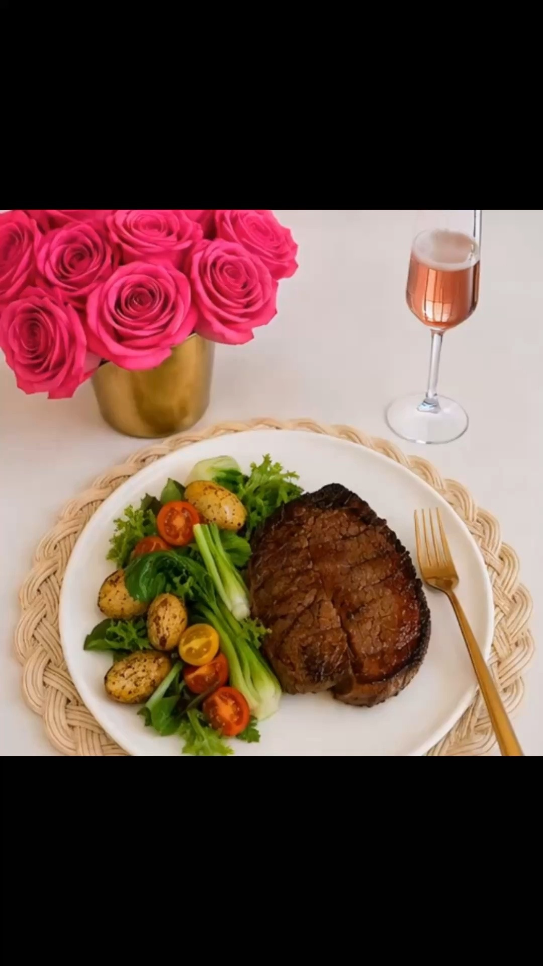 Dinner is served. A beautifully set table, fresh blooms, and a meal worth slowing down for. Sometimes the simplest details create the most memorable moments. #PinkRose #OrganicStoneware #Placemat #WhiteTablecloth #Wine #ChampagneFlute

#LTKdayinmylife #LTKHome #LTKfoodie