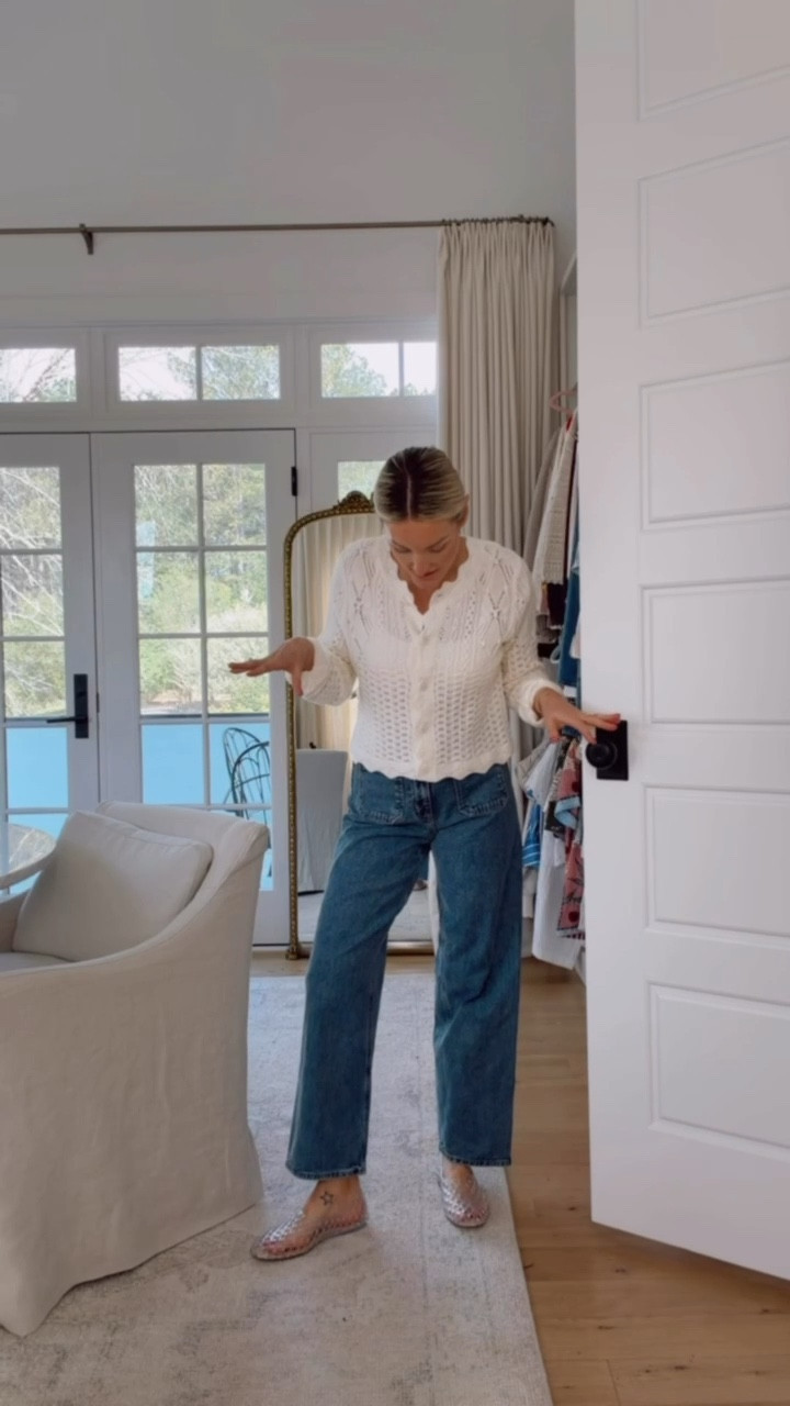 These sailor jeans have been a go-to for me for several seasons! So many ways to style! I would size up one in the jeans! Wearing a size 4.

Loverly Grey, Target find, Target fashion, denim outfit, jeans outfit, spring fashion, spring outfit ideas, cream cardigann

#LTKSeasonal #LTKootd