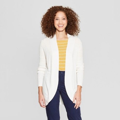 Women's Long Sleeve Ribbed Cuff Cardigan - A New Day™ | Target