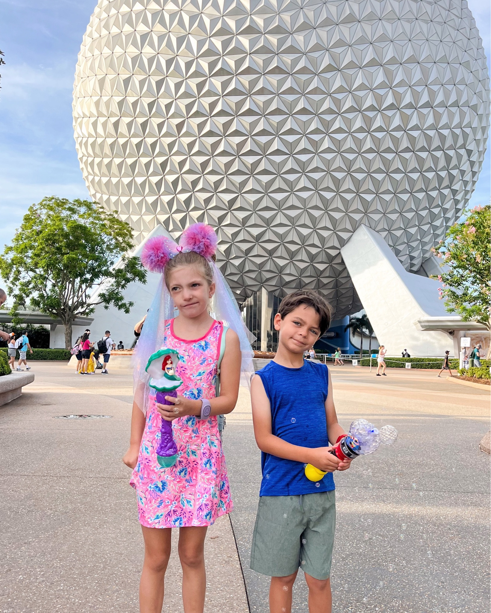 Day 6: Epcot! We scheduled another early morning breakfast with the princesses at Akershus in Norway & it was fantastic! We saw 5 princesses & it was worth it if only to be able to see so many in one place & avoid waiting in multiple lines in the middle of the day (but the food was good, too!). #Epcot is HOT & a lot of walking with not too many shaded spots so the more air conditioned rides, the better! Amelia’s favorite is Soarin’ & Joseph says his was Spaceship Earth but it’s only because he liked the video games afterwards 😂 We were planning on having a slow night & having dinner at the Lodge but we ended up booking a last minute late dinner at The Plaza on Main Street & snuck in a few more rides at the Magic Kingdom which meant we were able to catch the fireworks! It was another really good (& busy) day.  🎆✨🪐 #waltdisneyworld 