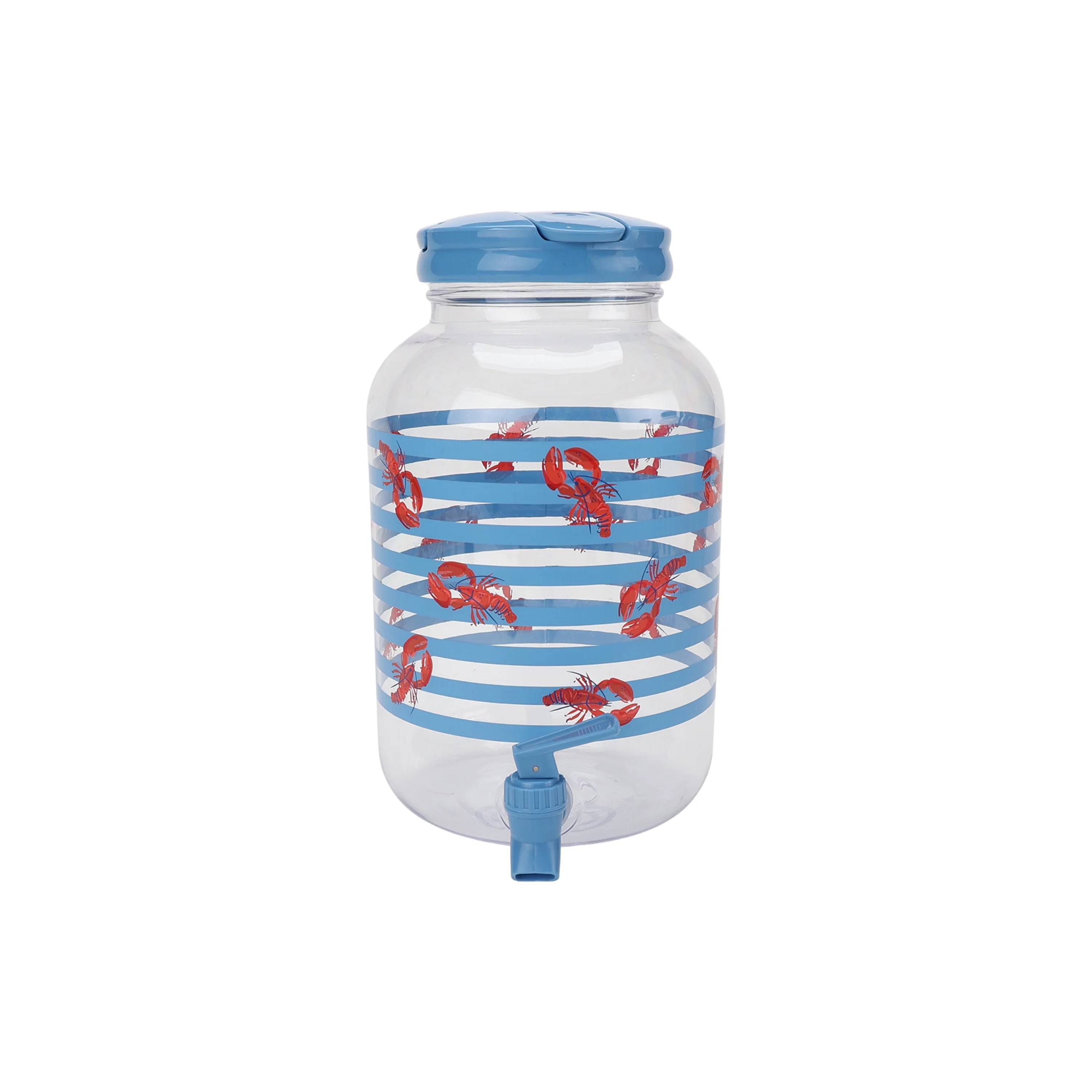 Mainstays Acrylic 1.2 Gallon Leak Proof Beverage Dispenser, Lobster Pattern | Walmart (US)