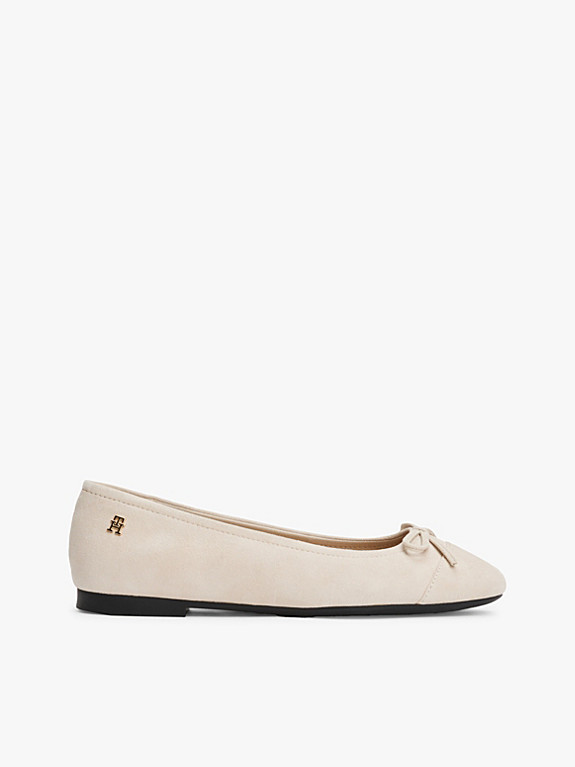 TH Monogram Suede Ballerinas | Tommy Hilfiger UK