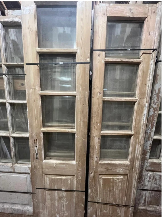 1 Pair European Vintage Reclaimed Doors With Clear Glass | Etsy | Etsy (US)