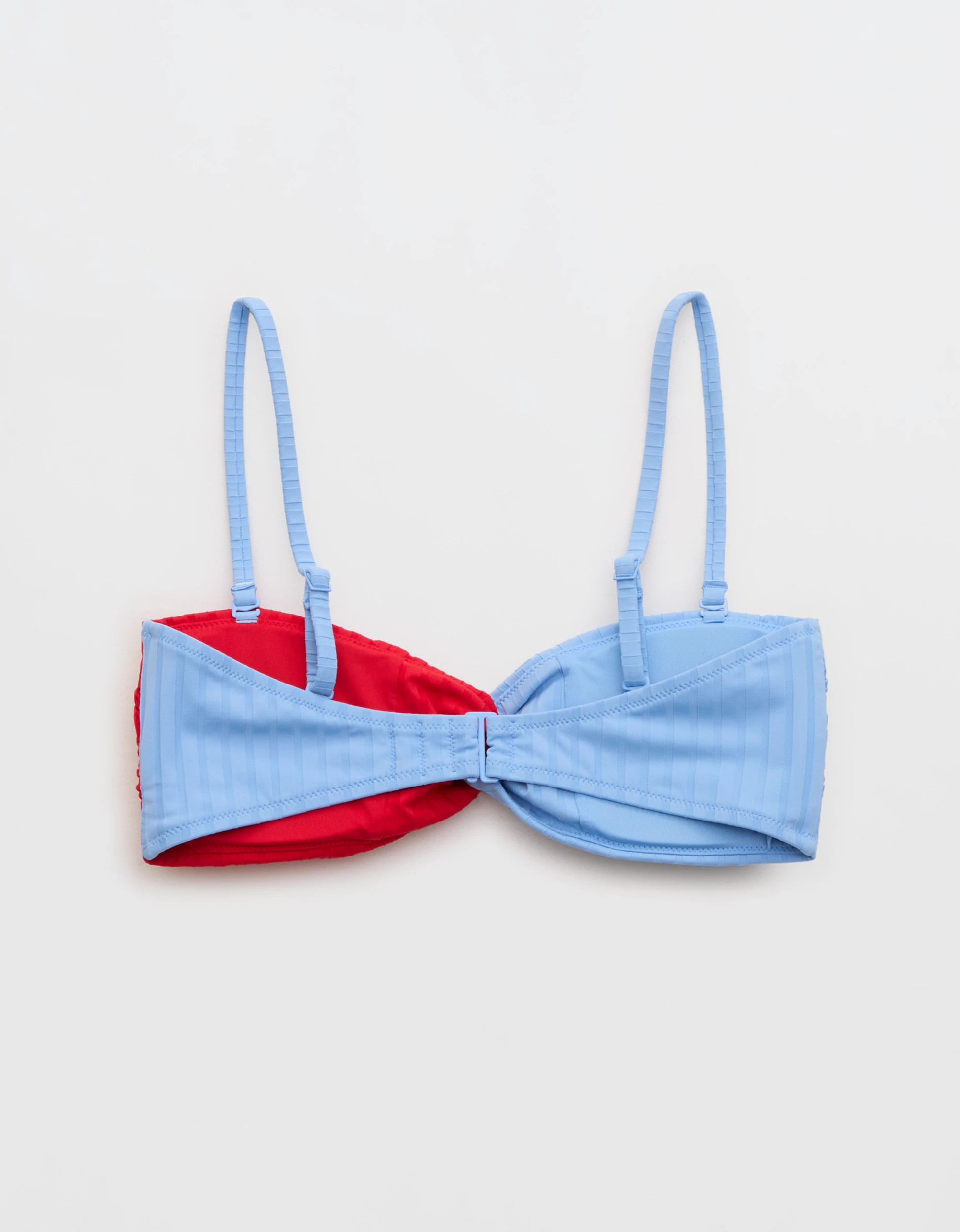Aerie Ribbed Twist Bandeau Bikini Top | Aerie