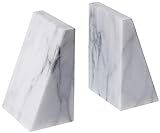 Fox Run Triangular 100% Natural Polished White Marble Bookends | Amazon (US)