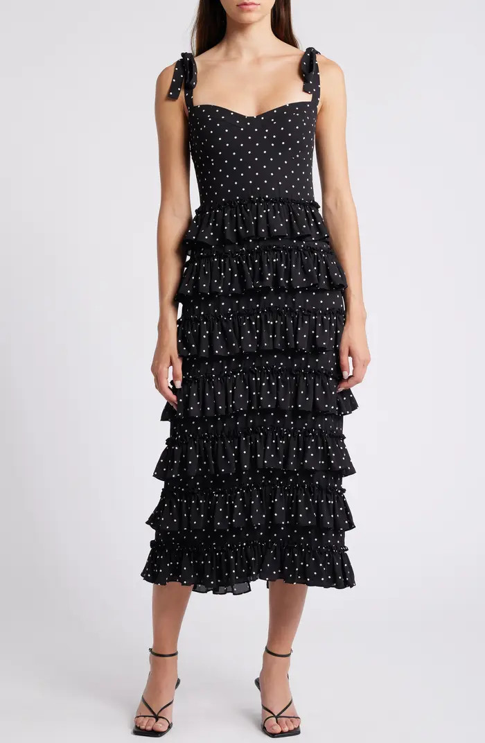 WAYF The Masie Polka Dot Tiered Dress | Nordstrom | Nordstrom