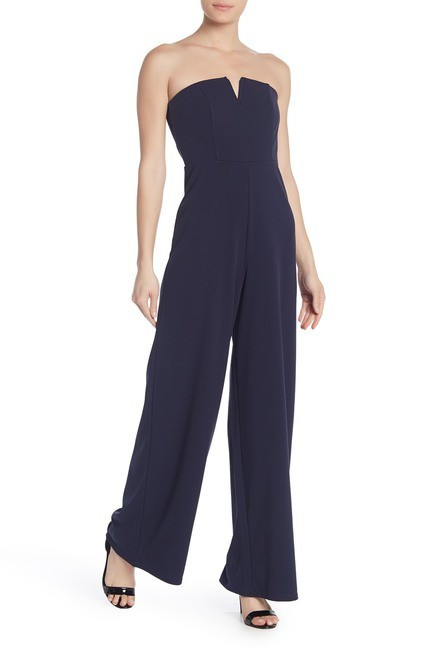 Love by DesignStrapless Wired V Wide Leg Jumpsuit | Nordstrom Rack