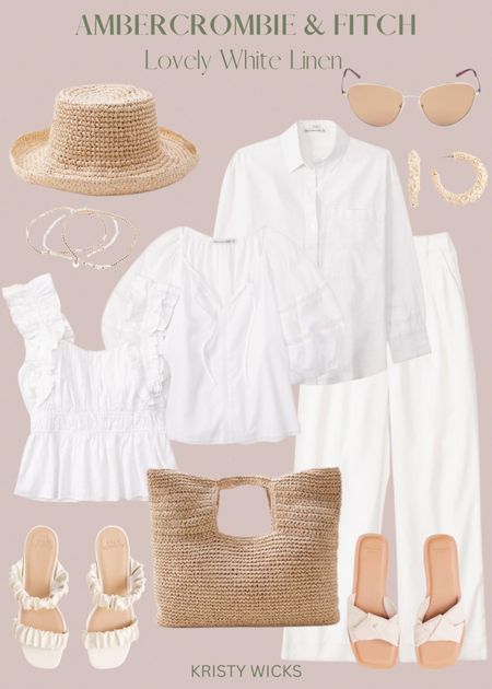 Lovely linen white looks! So pretty for spring! These cute outfits are fun to wear on your spring vacations and so many fun events! Dress them up with heels or wear casual with slides! 
I wear a size small in the linen pants and an extra small in the linen shirt. The ruffle top is a small  ❤️

#LTKFind #LTKU
