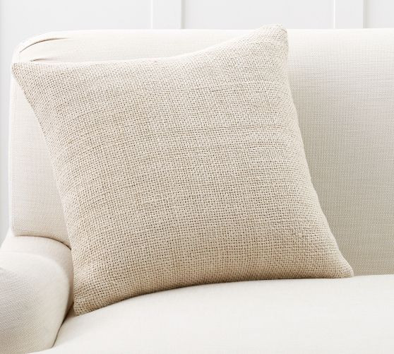 Faye Linen Textured Pillow | Pottery Barn (US)