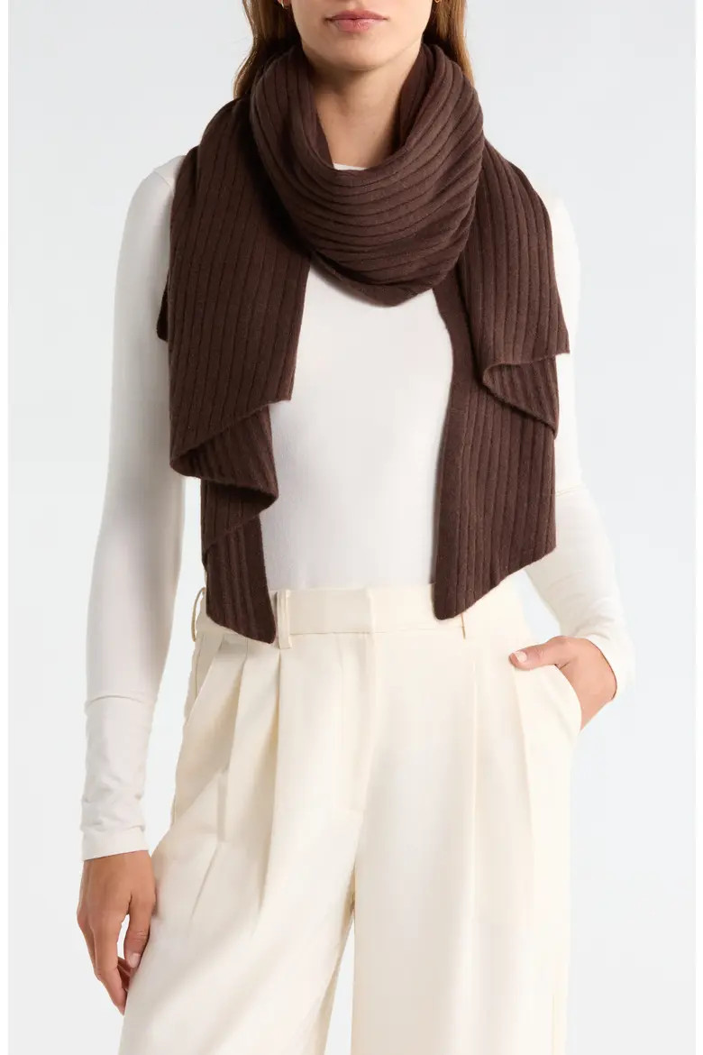 Rib Cashmere Travel Wrap (Women) | Nordstrom | Nordstrom