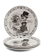 4pk Rim Dinner Plates With Love You To The Bones Detail | Halloween | Marshalls | Marshalls