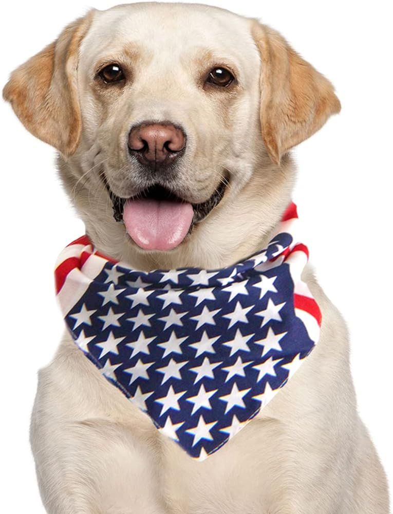 Dog American Flag Bandana Dog 4th of July Dog Bandana American Flag Dog Bandanas 4th of July Dog Clo | Amazon (US)